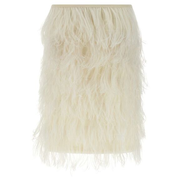 The Attico Women Ostrich Feather Skirt - Picture 1 of 4
